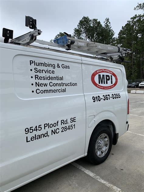 milam plumbing|plumber leland nc.